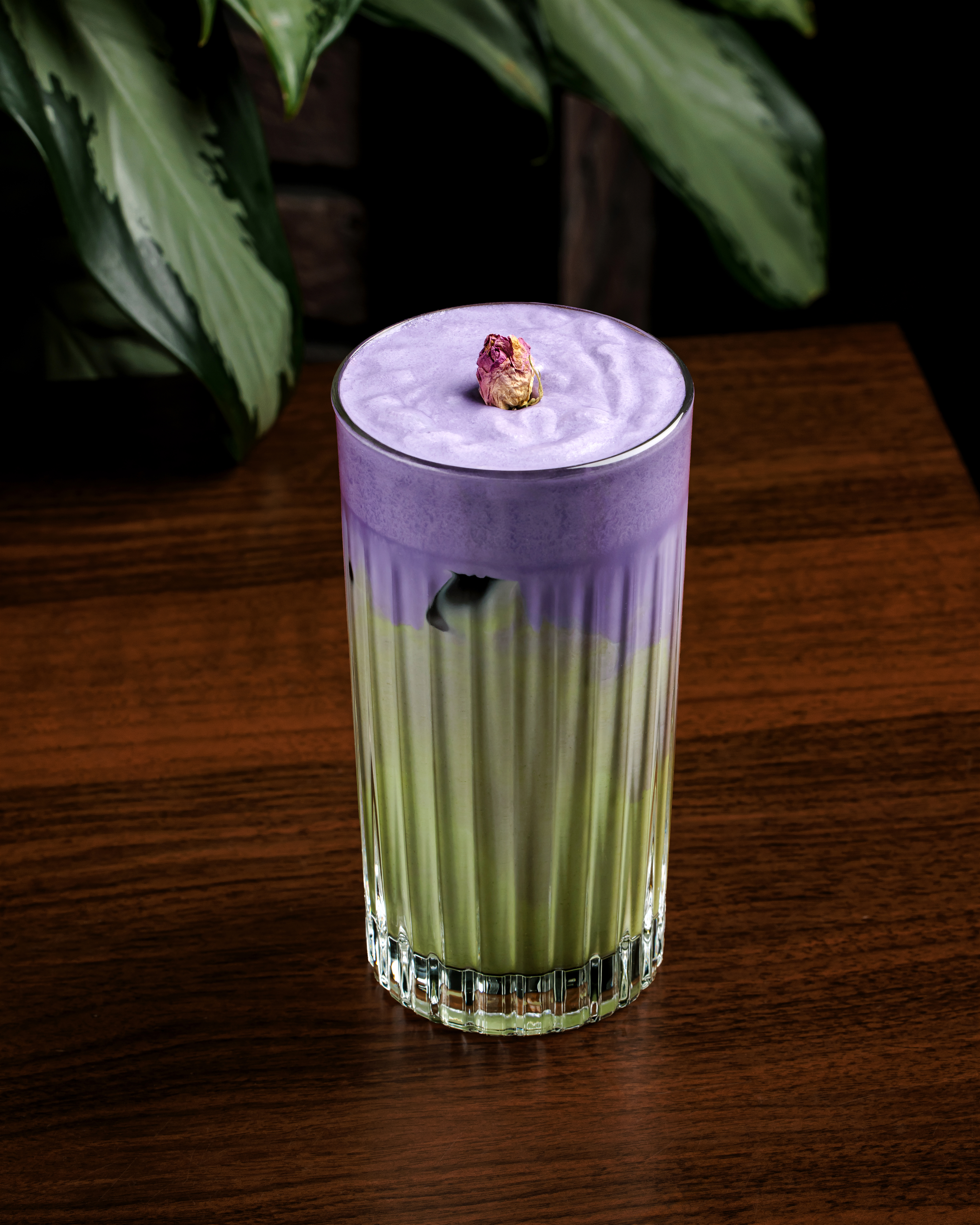 Lavandalı matça latte